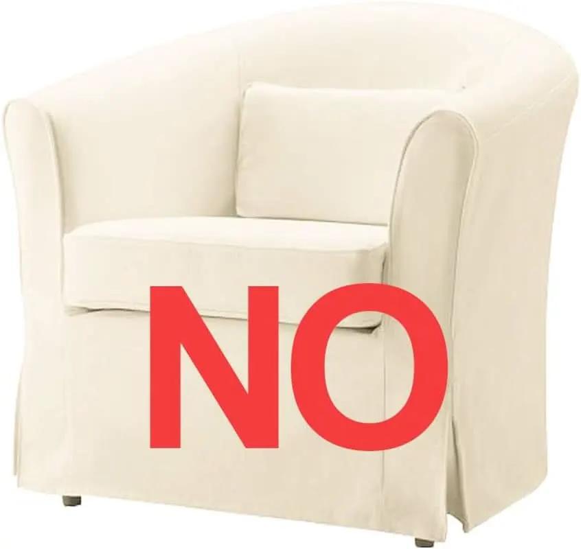 Ektorp Armchair Slipcover Cotton Grey Replacement For IKEA from PriceLows™