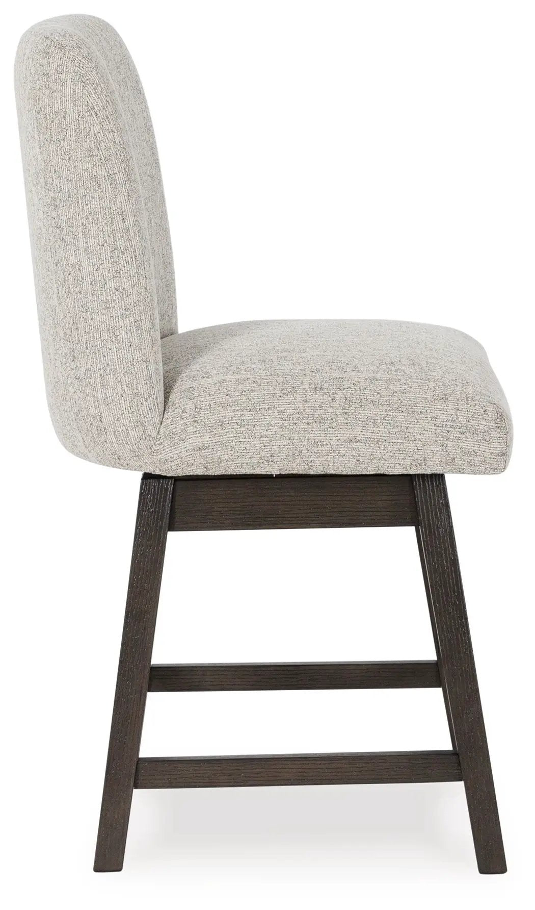 Burkhaus Swivel Barstool | Set Of 2 | Upholstered Seat | Beige And Dark Brown