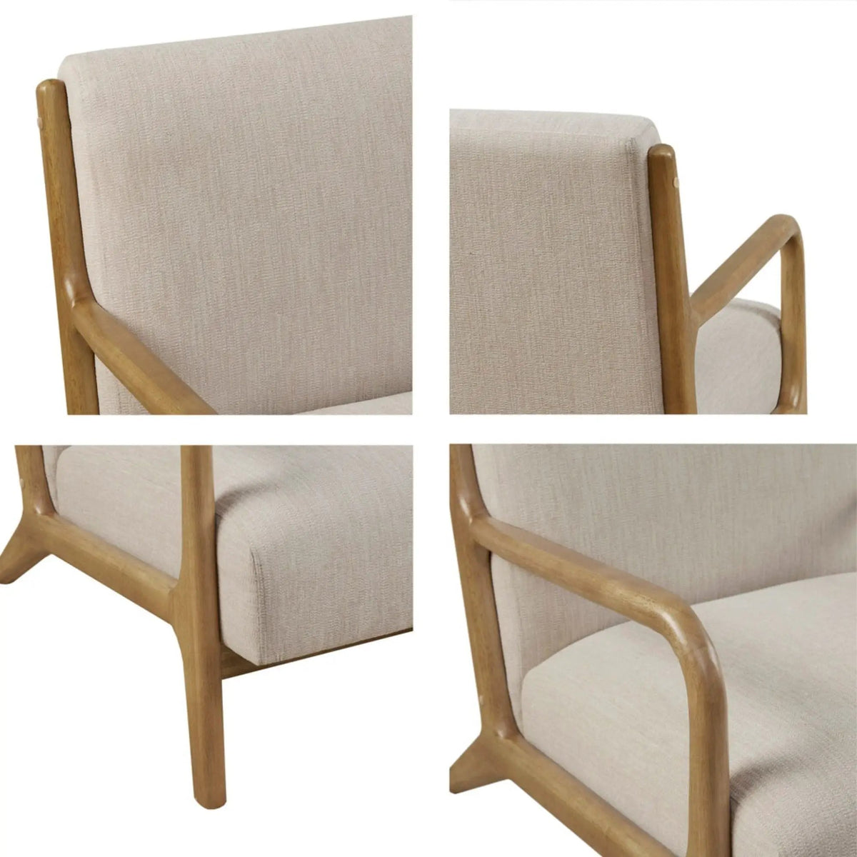 Mid Century Lounge Chair | Solid Wood Frame | High Density Foam | Elm Finish