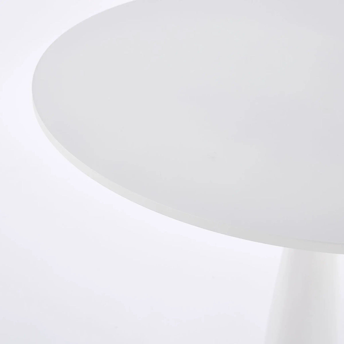 Pedestal Table, Round For Kitchen - | 31.5 x 31.5 x 28.93 in | Metal & Mdf | White