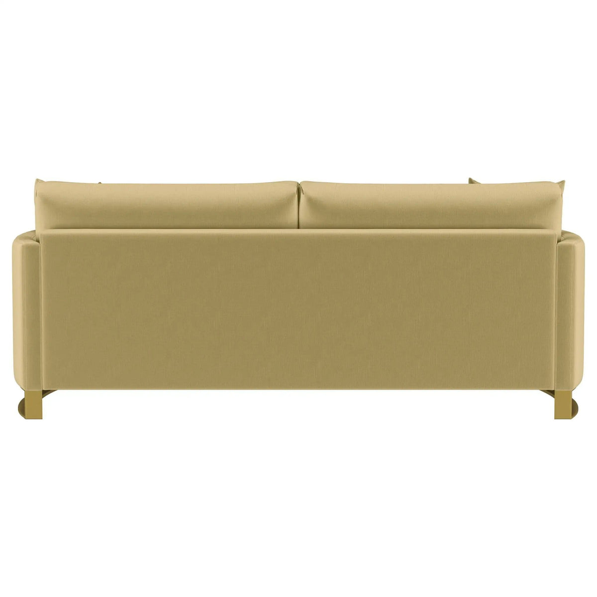 Corliss Upholstered Curved Track Arm Sofa Camel | 91 x 36.5 x 36 in | Velvet & Stainless Steel | Living Room