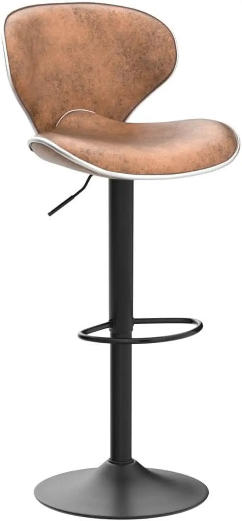 Bar Stools Set Of 2 Adjustable Counter Height PU Leather from PriceLows™