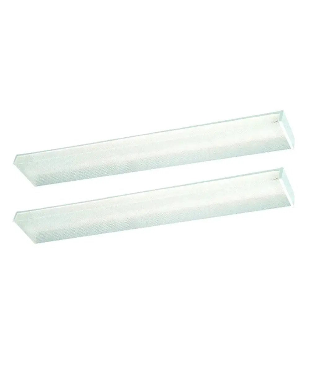LED Ceiling Lights | 49 Inch Width | Prismatic Wraparound | 2 Pack
