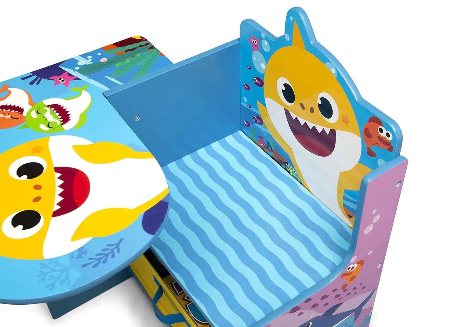 Baby Shark Kids Desk Chair With Storage Bin For Learning from PriceLows™