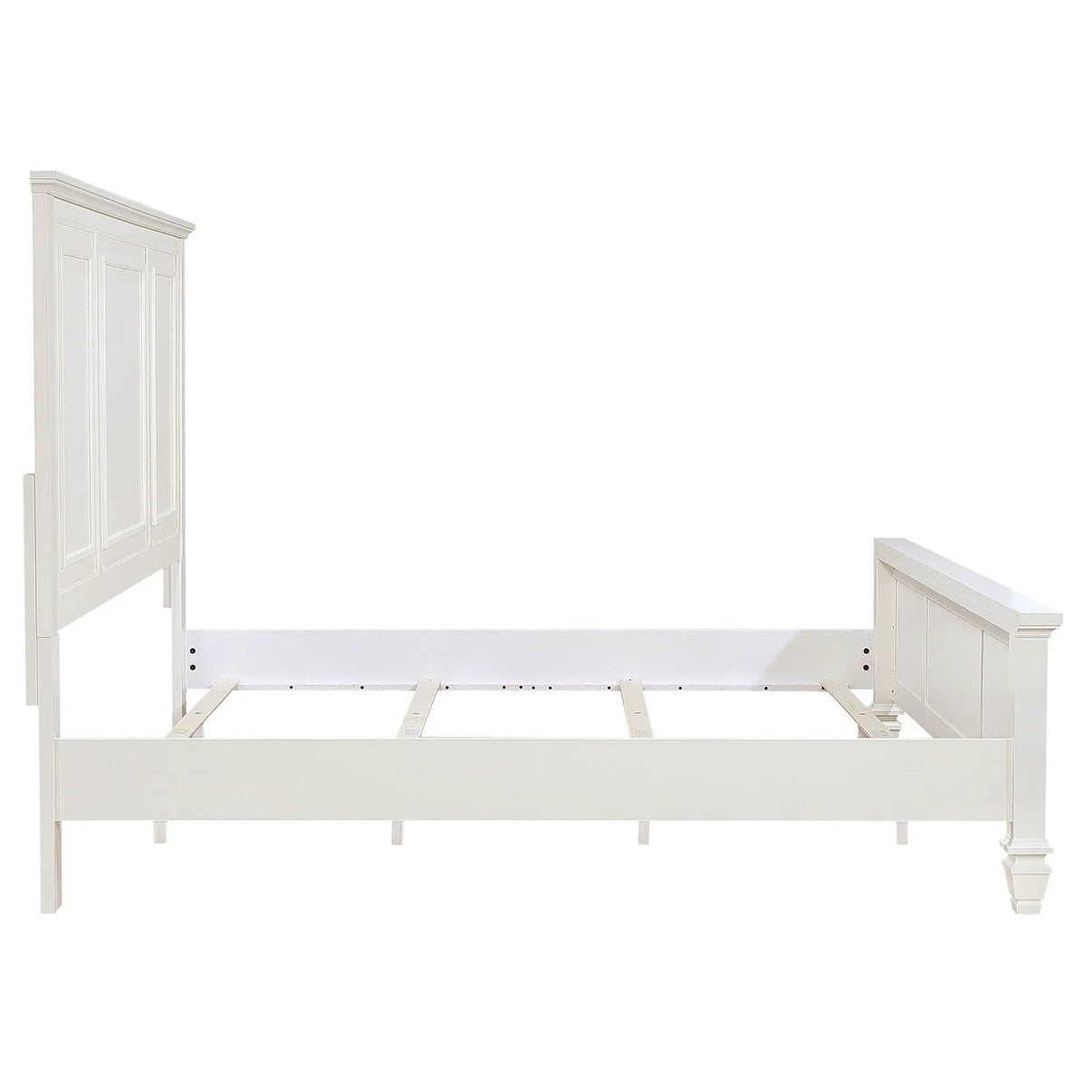 Sandy Beach 63-inch Eastern King Wood Panel Bed Cream | 80.25 x 87.25 x 63 in | Engineered Wood | White