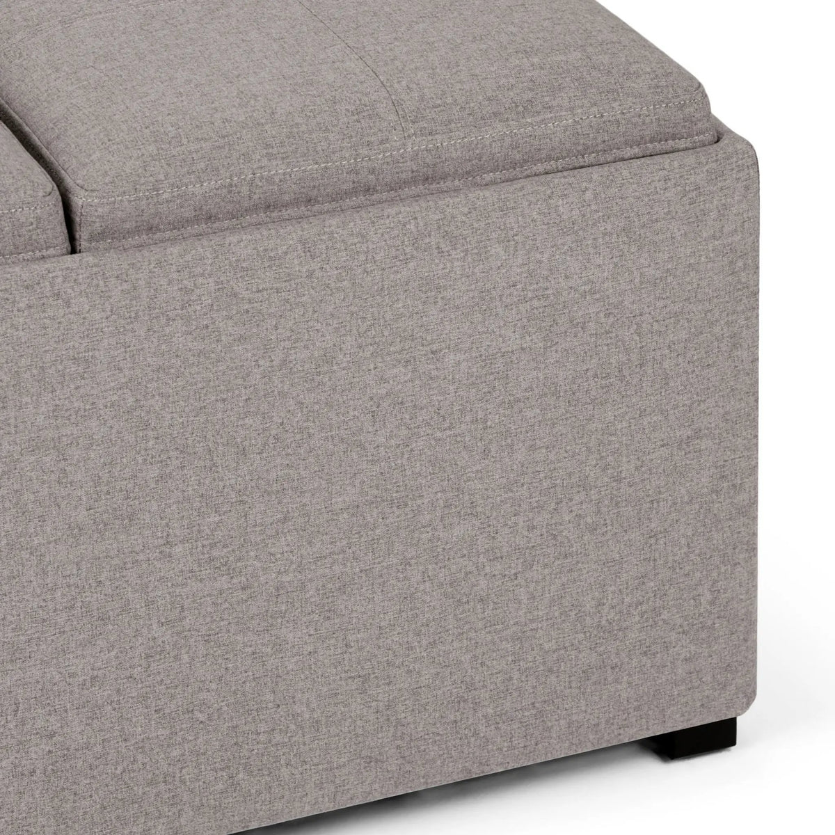 Avalon Square Storage Ottoman | Coffee Table Design | Four Flip Over Serving Trays | 35 Inch Width