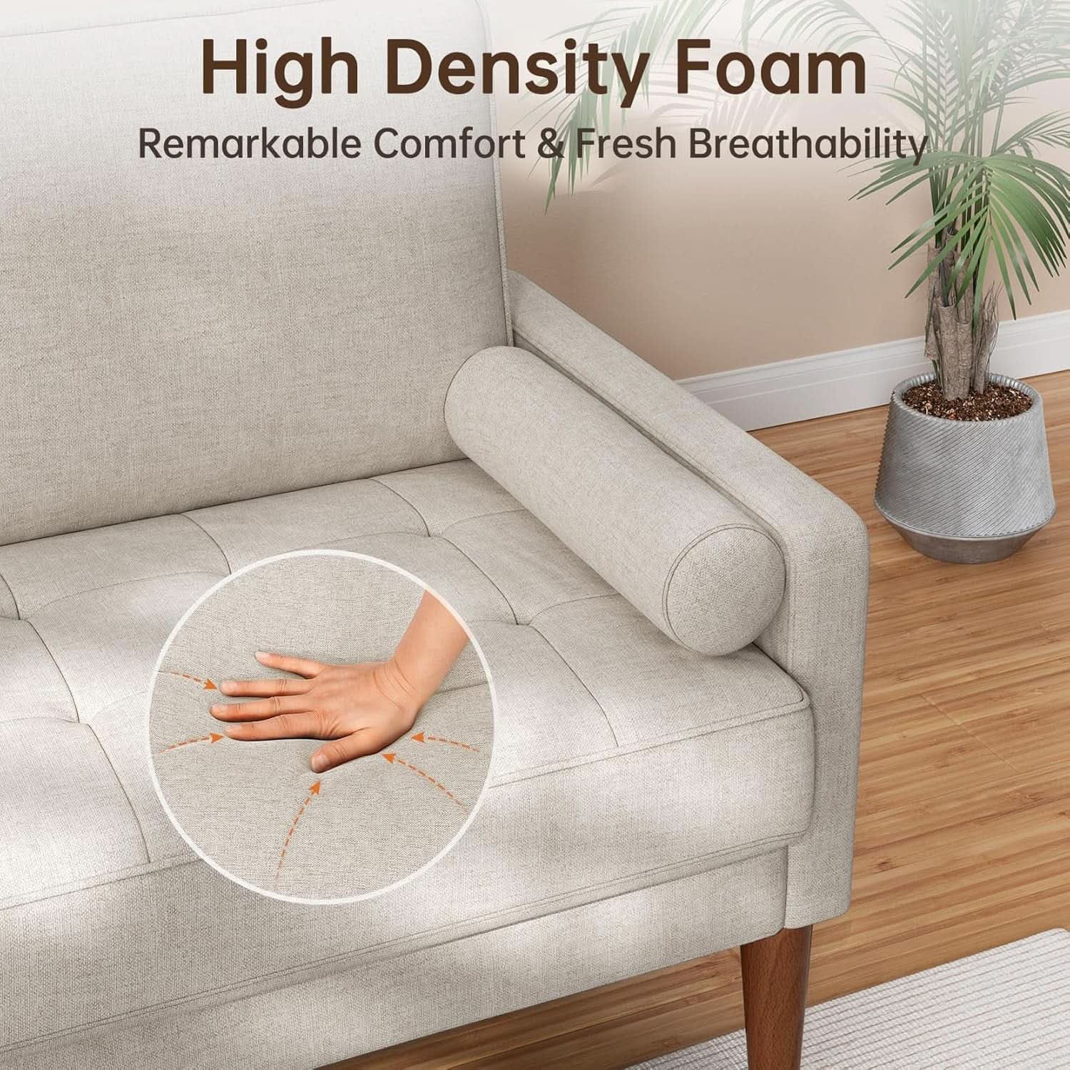 Ashbeige Modern Loveseat For Small Spaces Pocket Spring from PriceLows™
