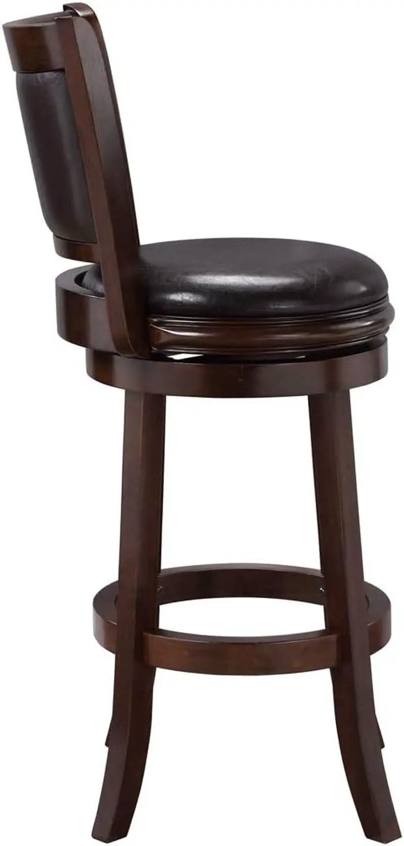 Swivel Bar Stool 29 Inch Cappuccino Faux Leather Upholstery from PriceLows™