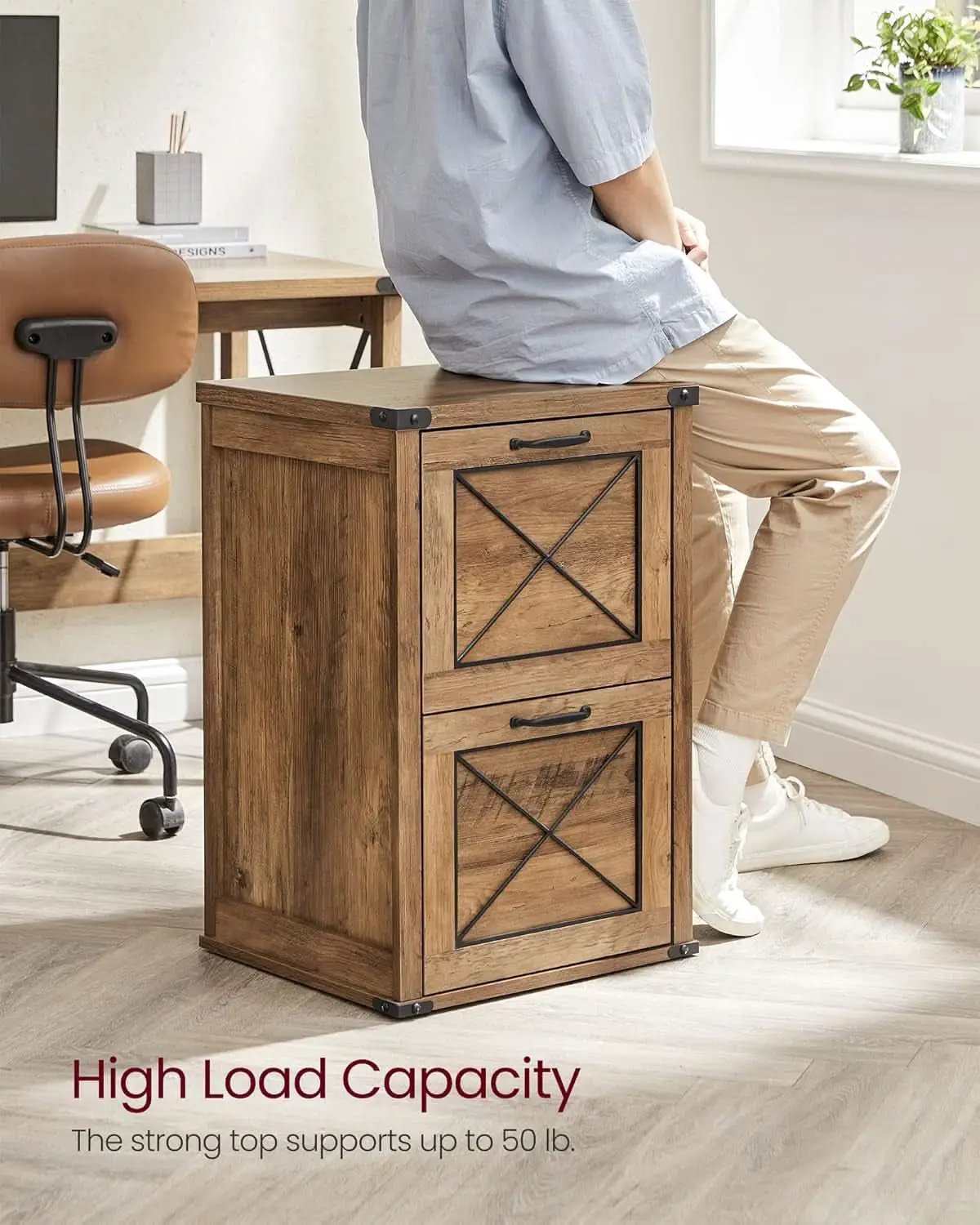 File Cabinet With 2 File Drawers Fits A4 Letter Size Home Office from PriceLows™