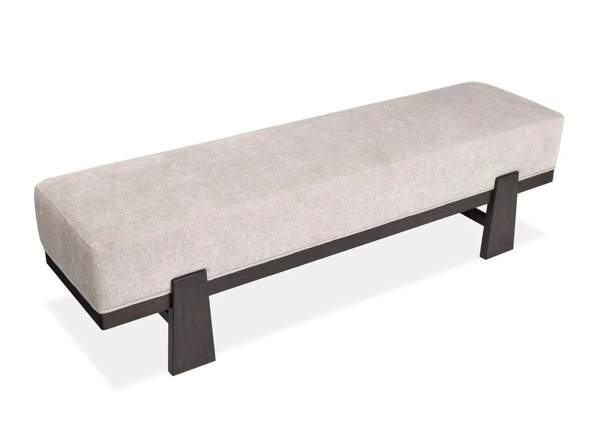 Tauren Bench | 16.5 x 64 x 19 in | Oak Veneer | Coffee Bean