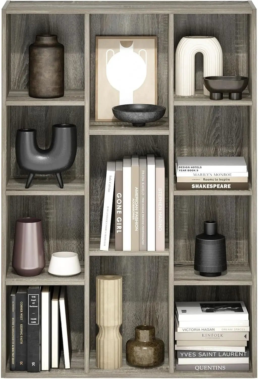 Luder 11-Cube Reversible Open Shelf Bookcase French Oak from PriceLows™