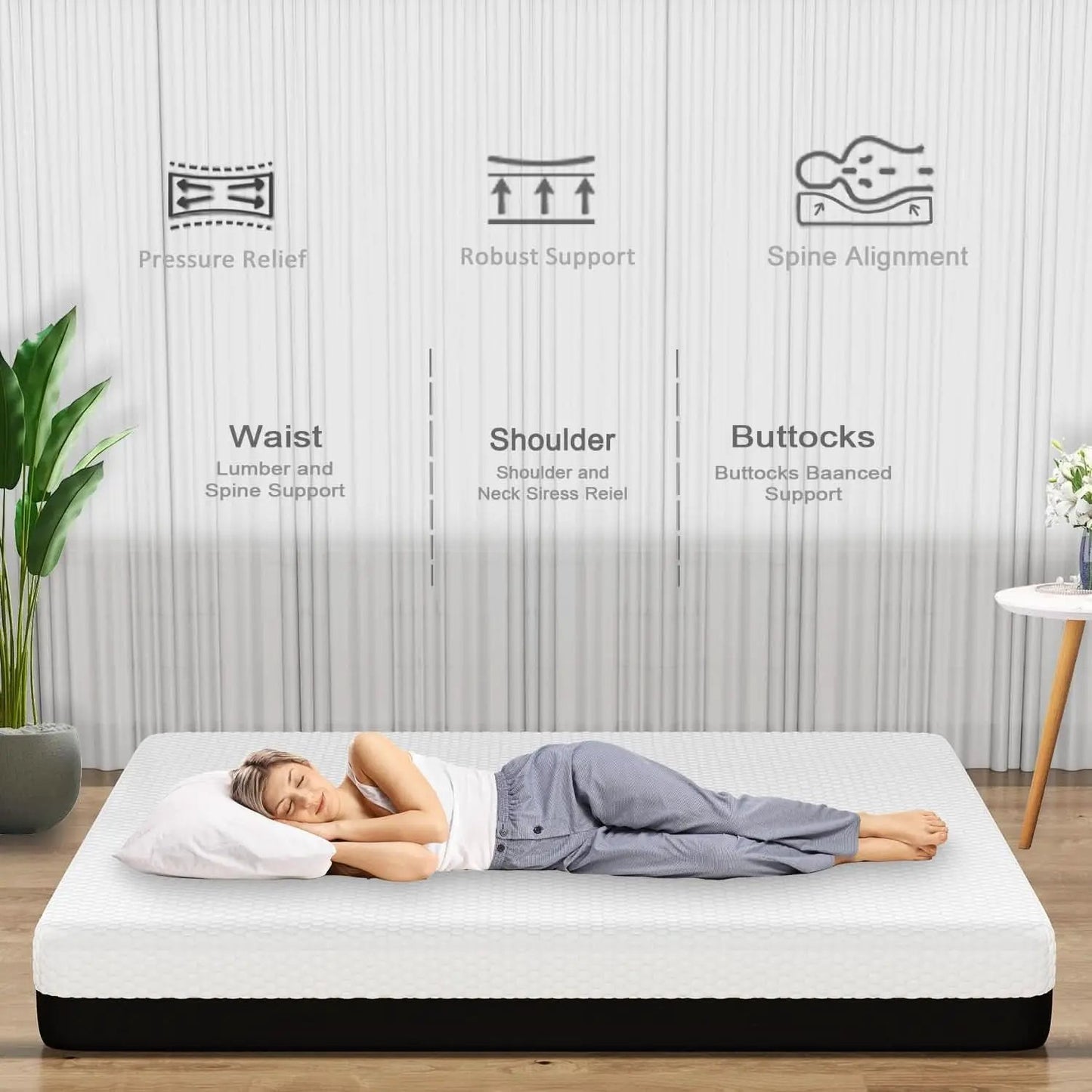 Queen Memory Foam Mattress Certipur US Certified Quality from PriceLows™