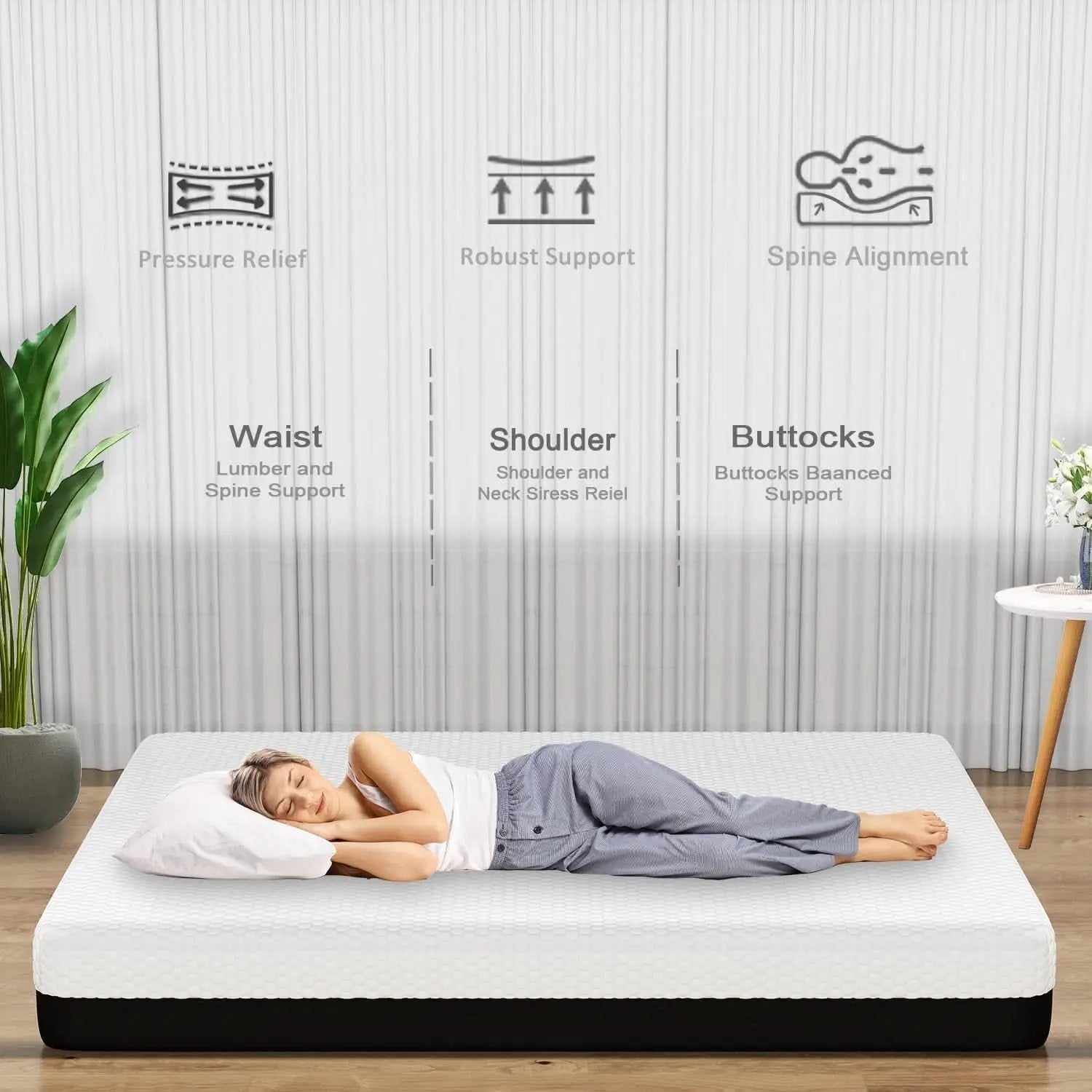 Queen Memory Foam Mattress Certipur US Certified Quality from PriceLows™