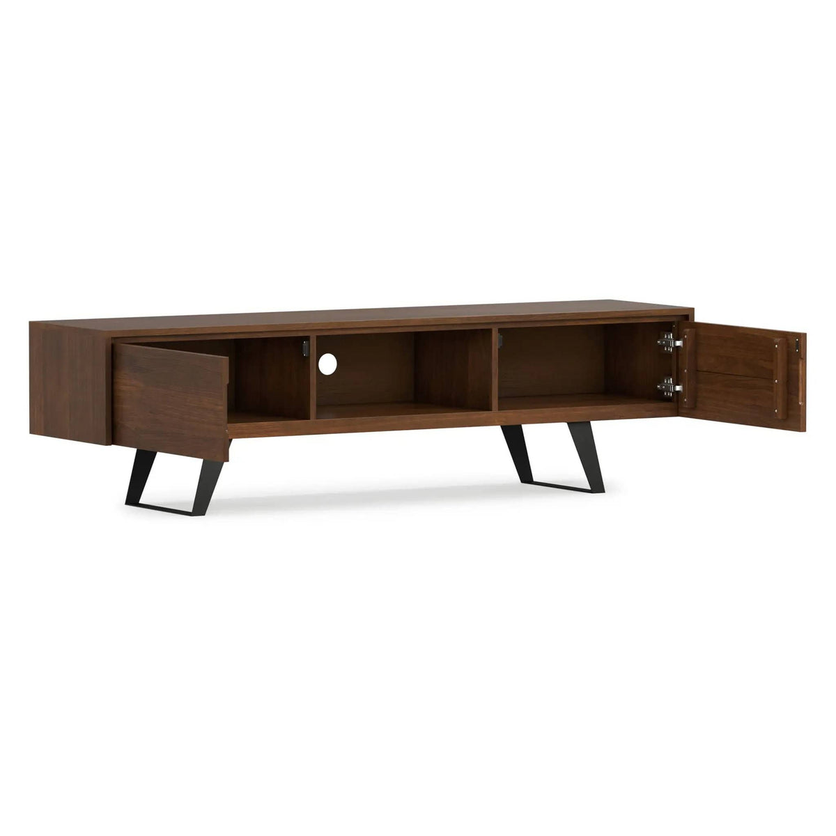 Lowry Handcrafted TV Media Stand | 72 x 17 x 20 in | Solid Wood & Walnut | Walnut