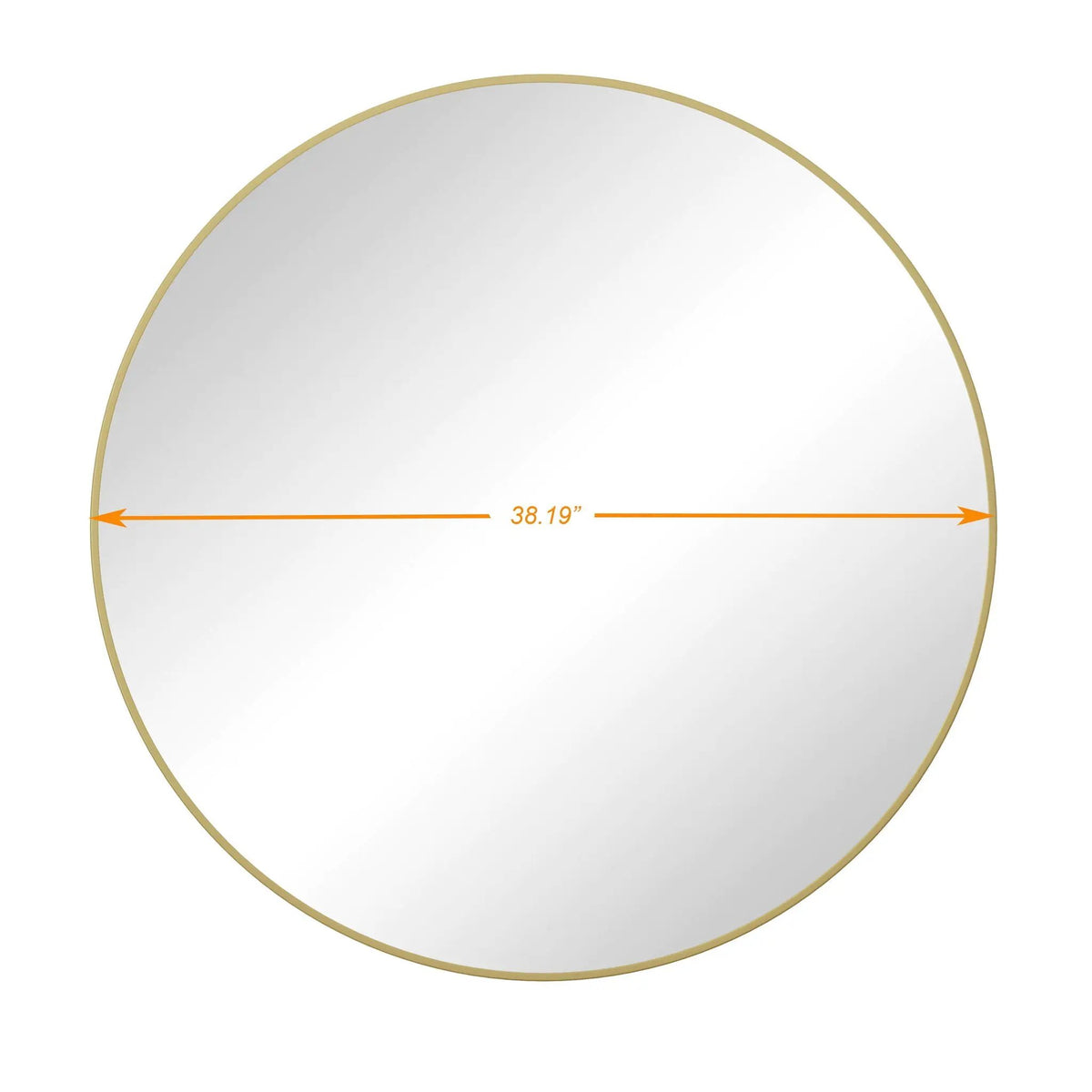 Round Wall Mirror | Metal Framed Circular Design | 48 Inch Diameter | Vanity And Dressing Use