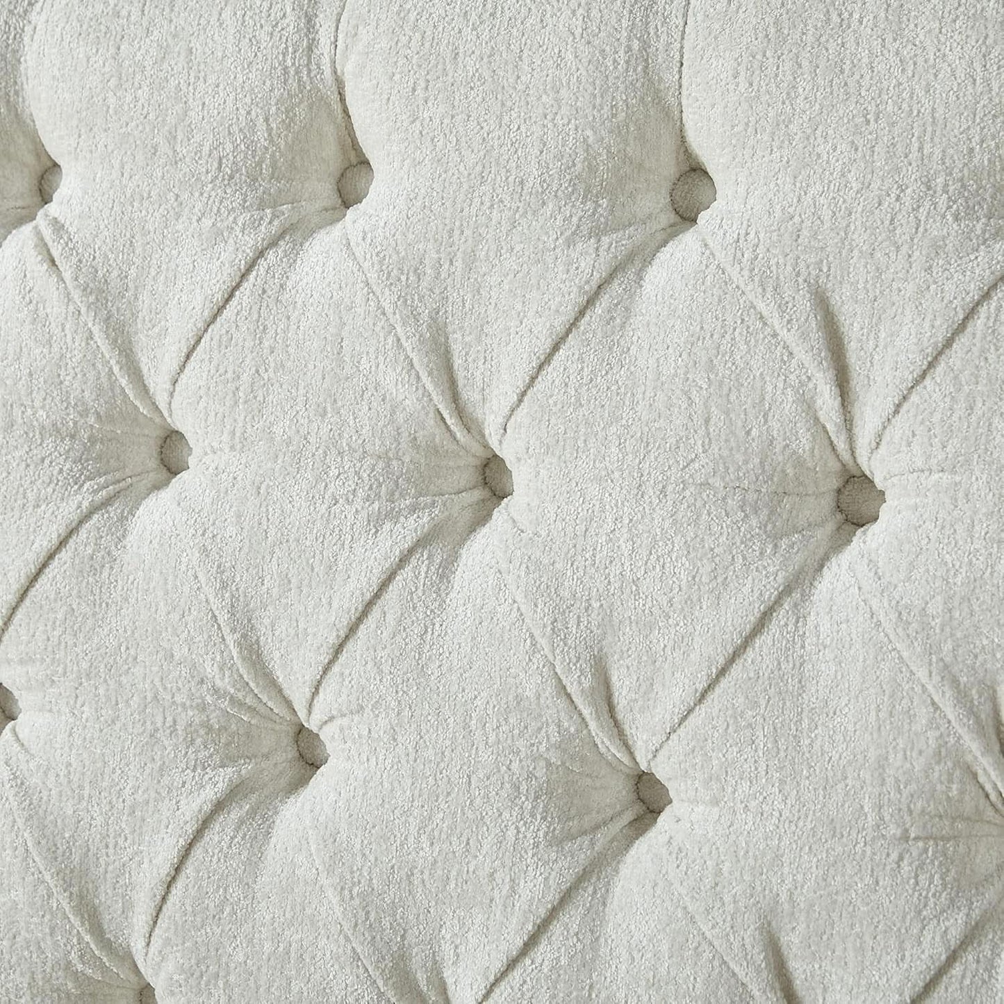 Queen Size Chenille Upholstered Sleigh Platform Bed with Button Tufted Headboard from PriceLows™