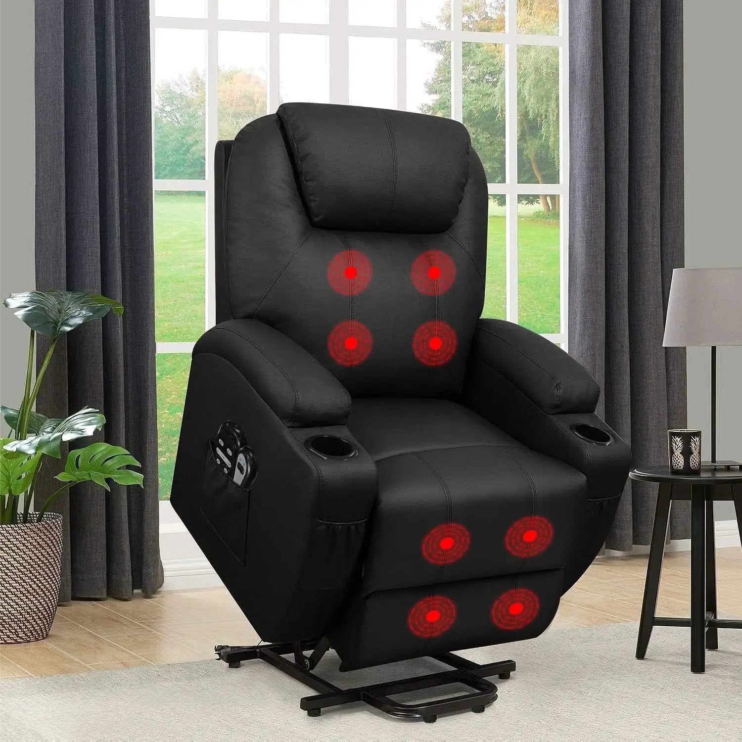 Power Lift Recliner Chair Leather With Massage For Elderly from PriceLows™