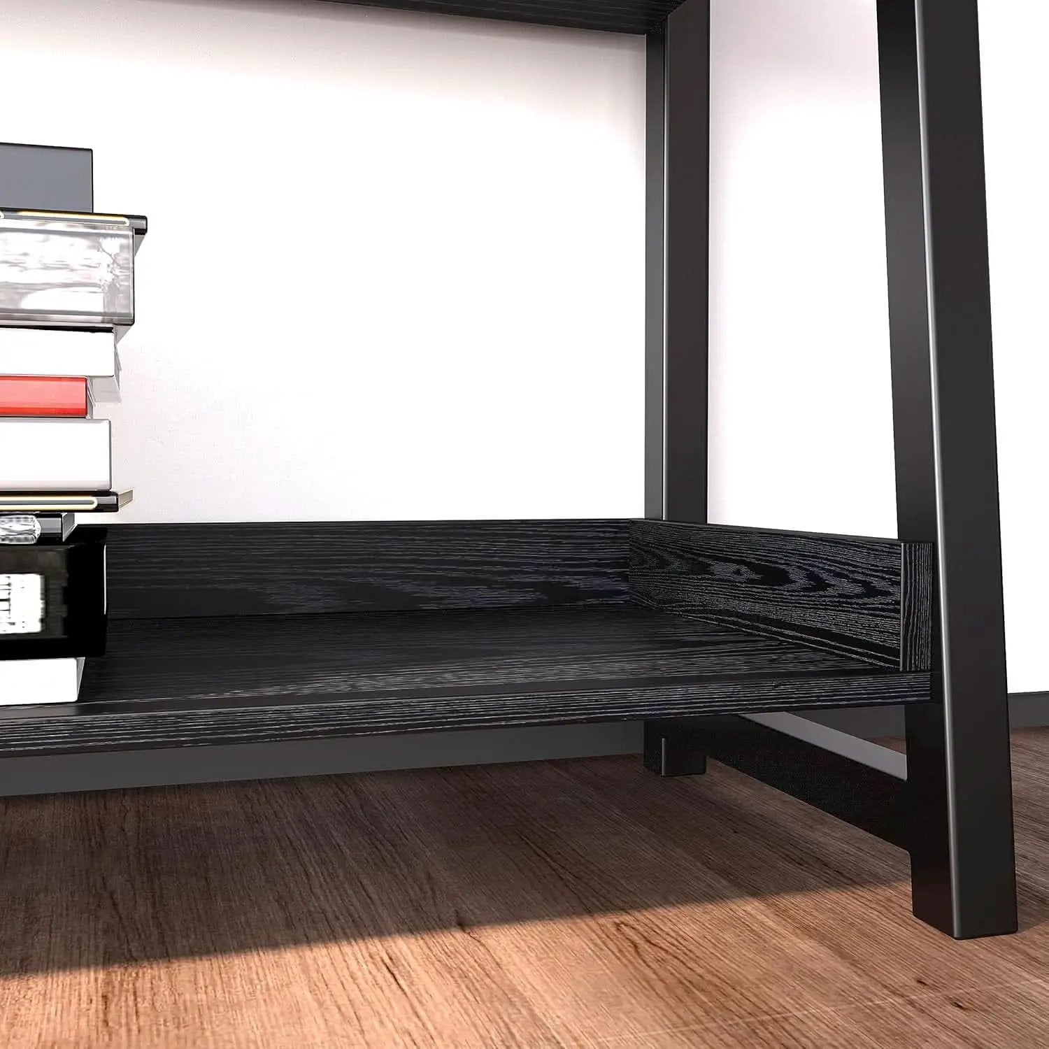 Industrial 5 Tier Bookshelf With Steel Frame 74In Tall from PriceLows™