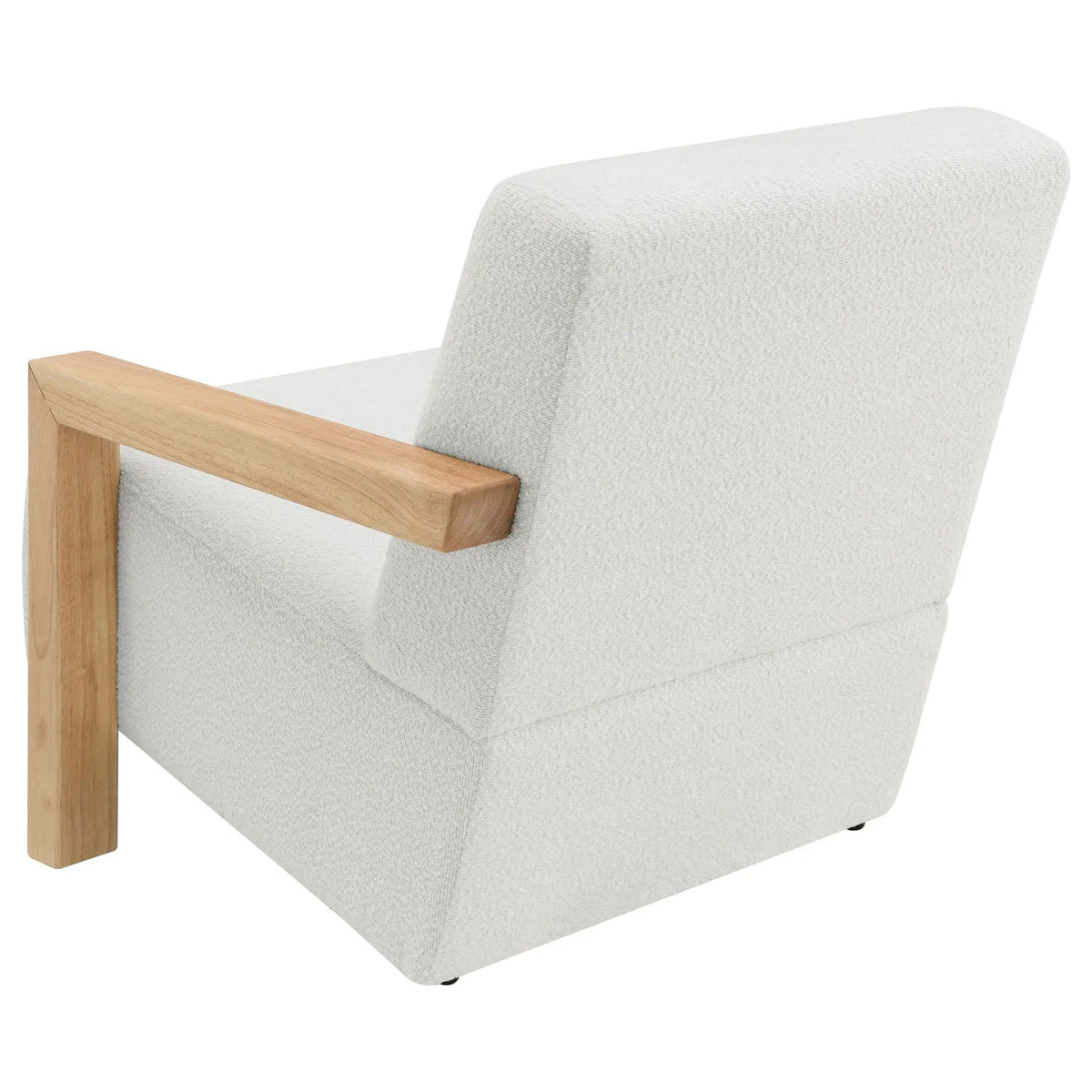 Fitzroy Boucle Upholstered Accent Arm Chair | 29.75 x 35.75 x 29.75 in | Boucle & Wood | Ivory