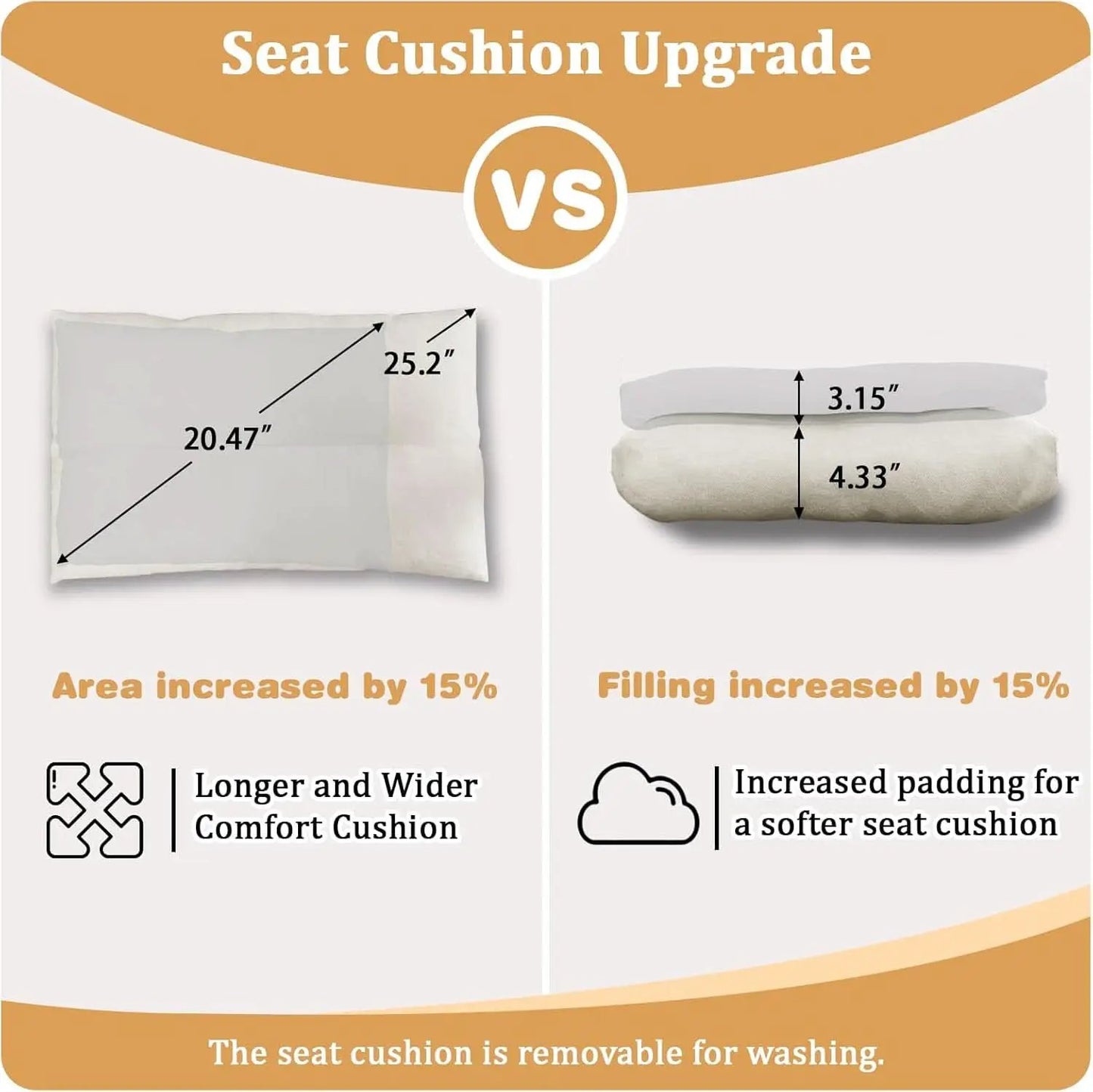Bamboo Foldable Ottoman Foot Rest Beige Upholstered from PriceLows™