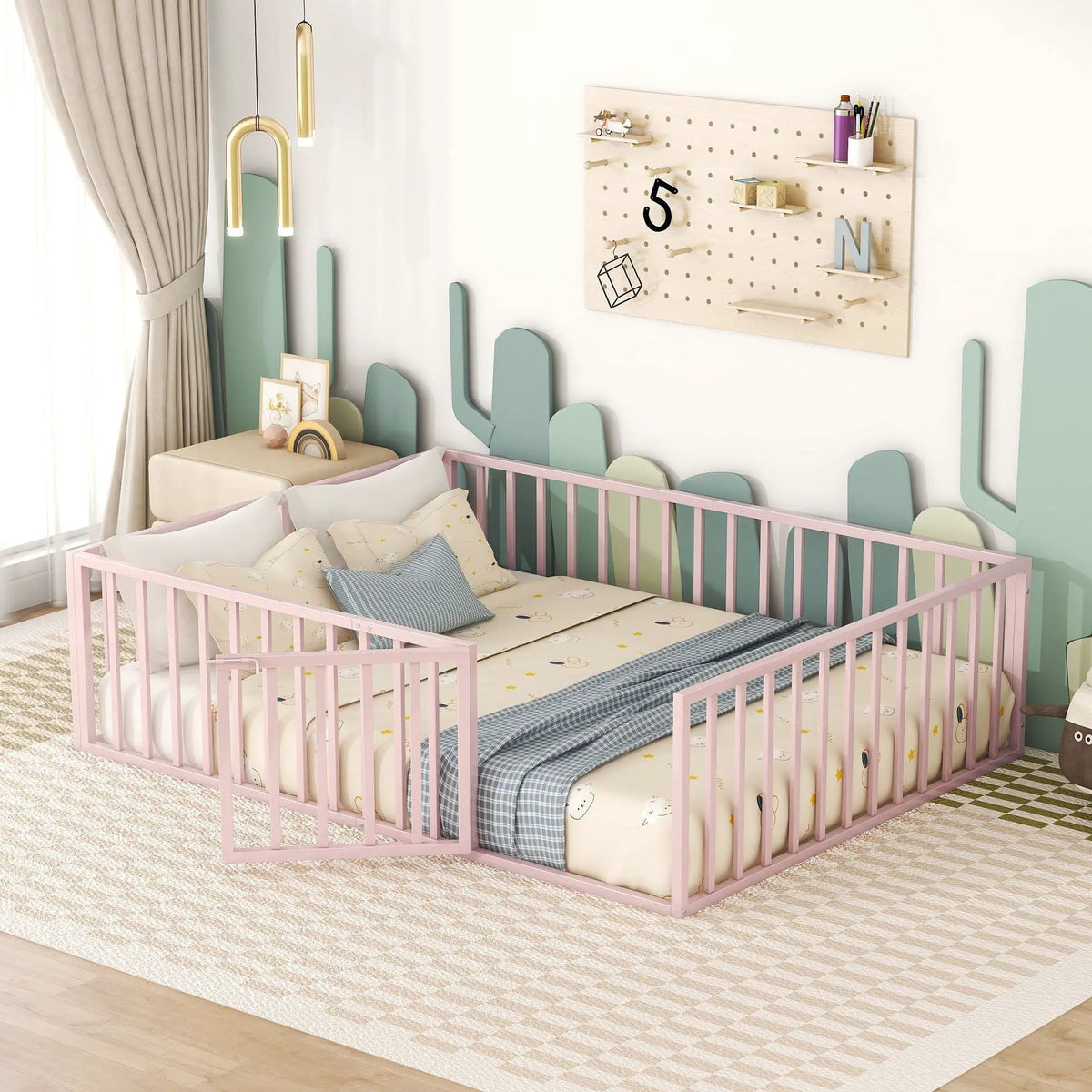 Metal Floor Bed Frame | Raised Fence Gate | Low Platform Design