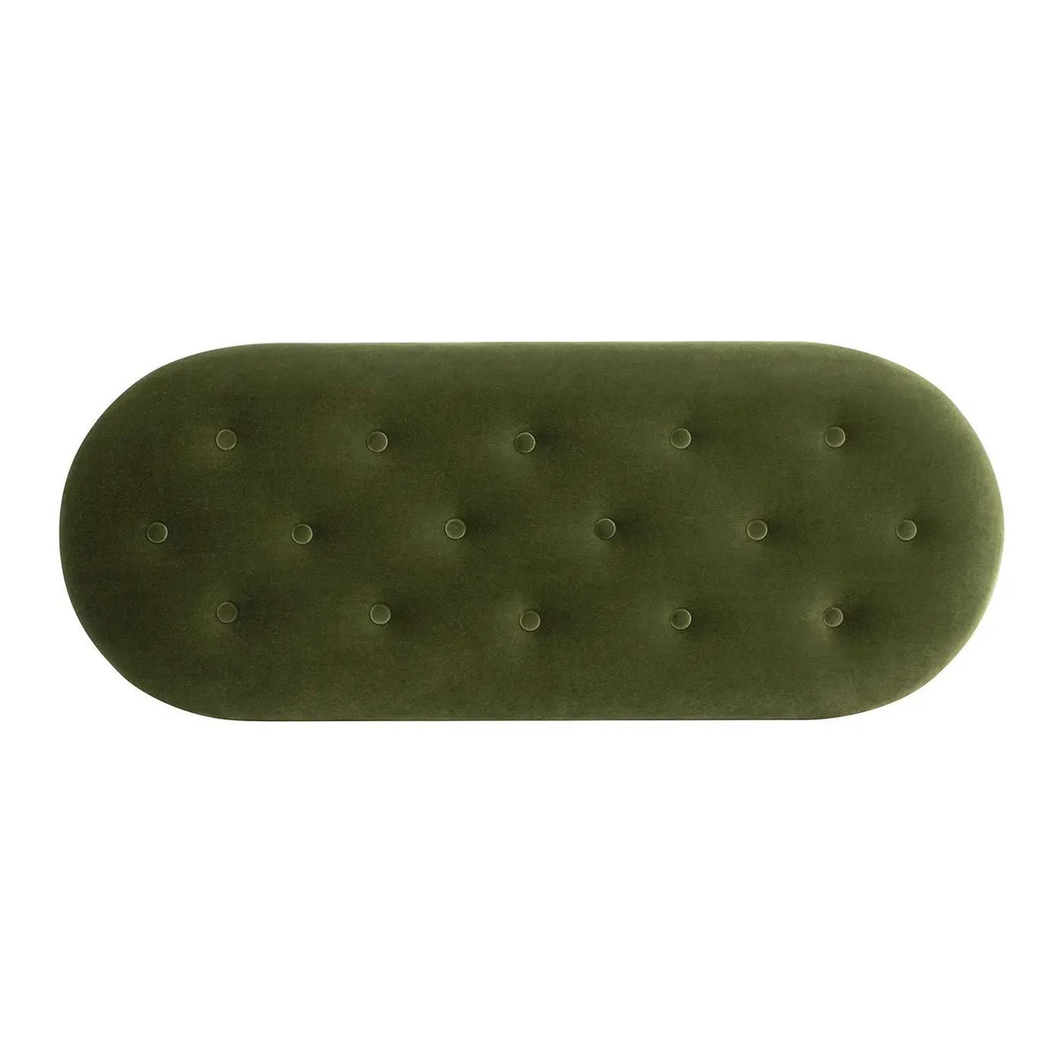 Melinda Oval Storage Bench | Button Tufted Seat | Bullion Fringe | Flip-Top Compartment