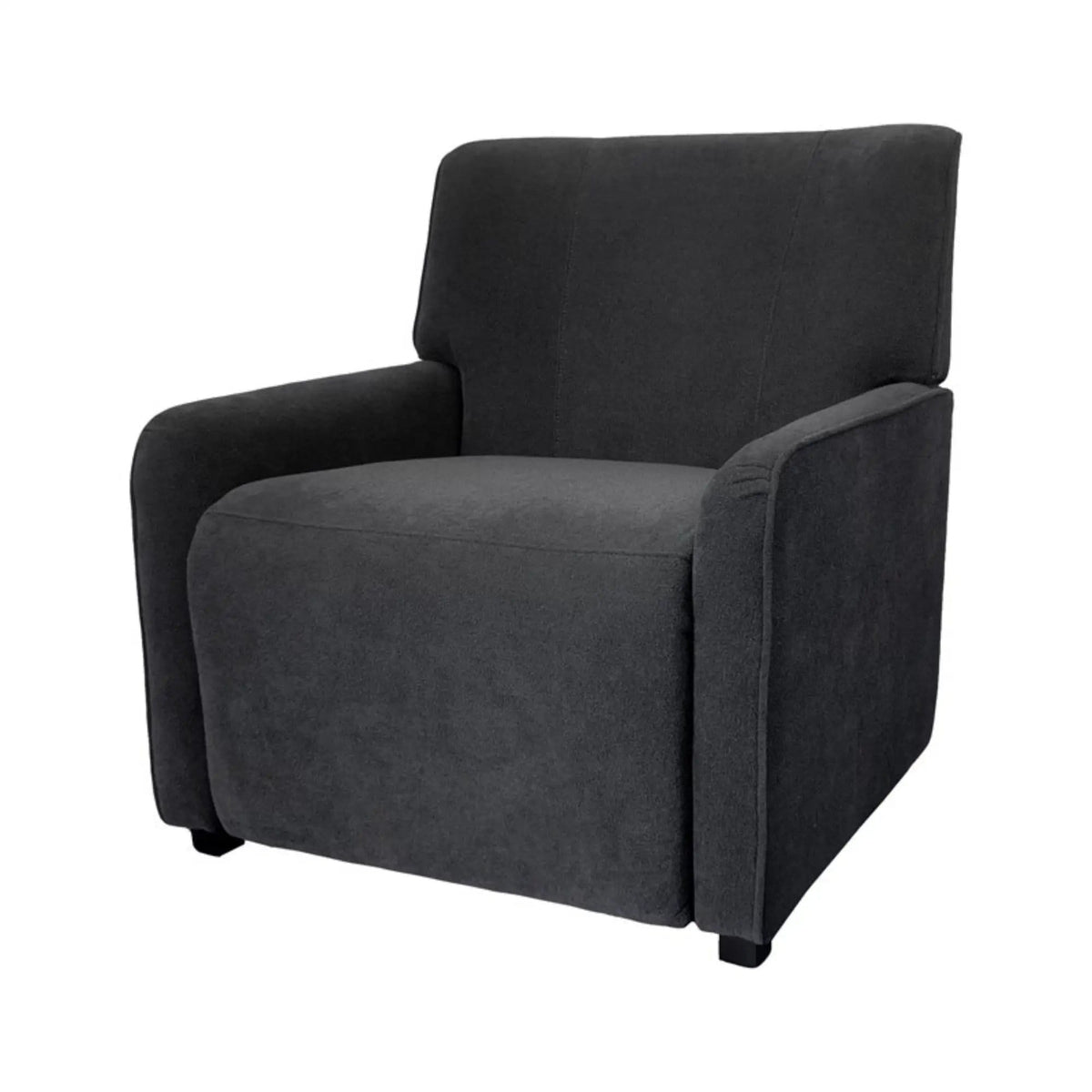 Stylish Recliner Chair - | 33 x 37 x 37 in | Solid Wood & Plywood | Gray