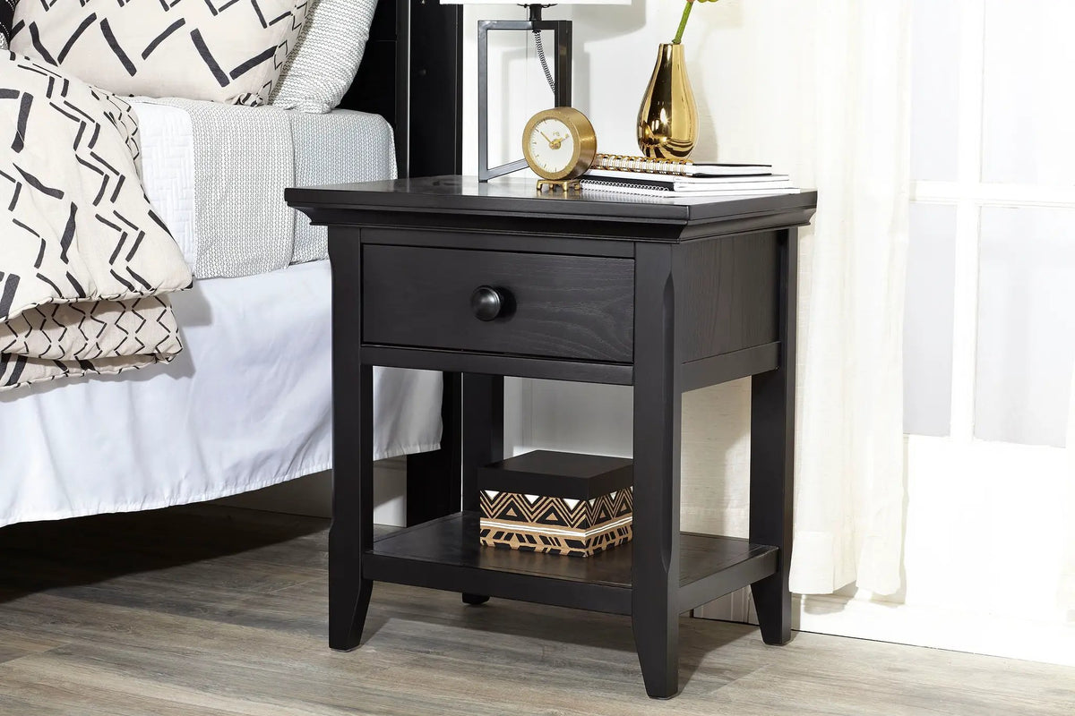 Overland Nightstand | Solid Wood Construction | Sleek Modern Look | 26 x 18 x 24 Inch