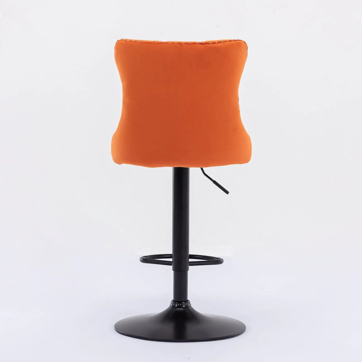 Swivel Barstools | Adjustable Height | Tufted Back With Nailheads | Set of 2