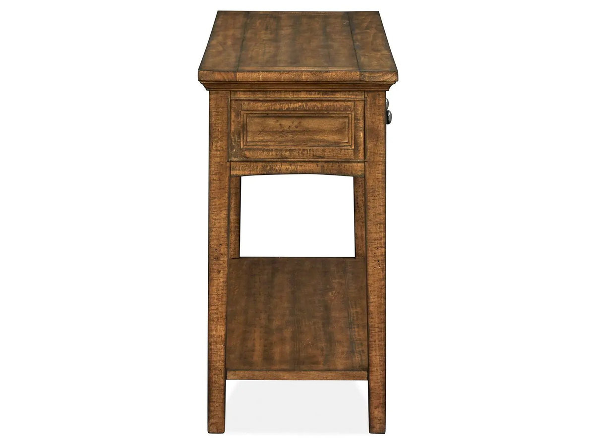 Bay Creek Rectangular End Table | Classic Styling | 26 Inch Width | Stunning Hardware