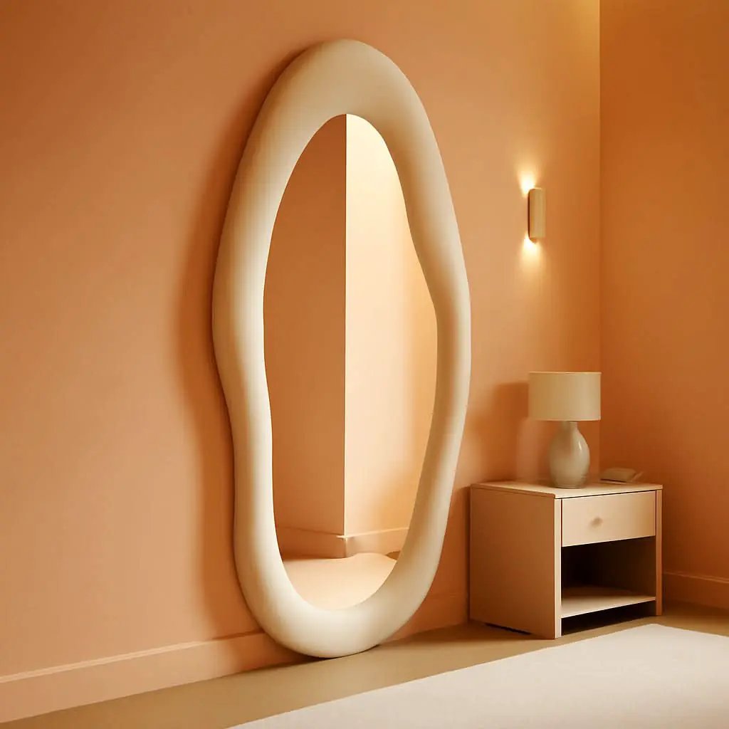 63 X 24 Inch White Full Length Mirror Wooden Frame from PriceLows™