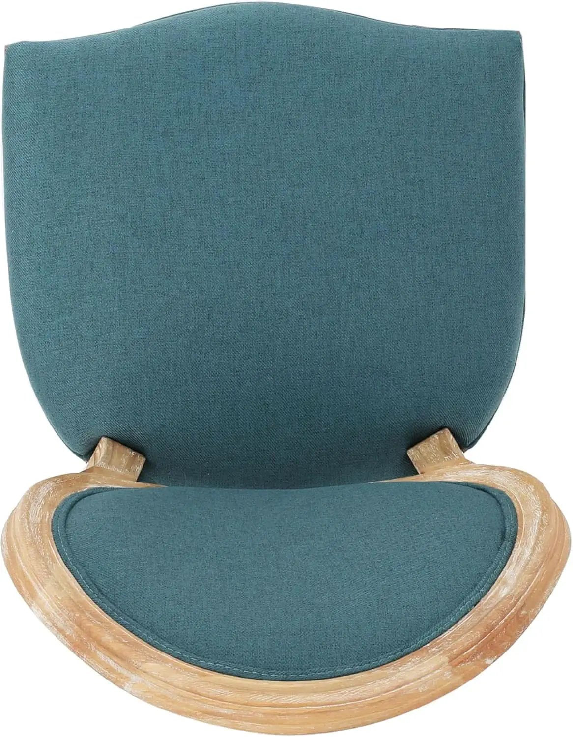 Phinnaeus Fabric Dining Chairs Set Dark Teal Two Piece from PriceLows™