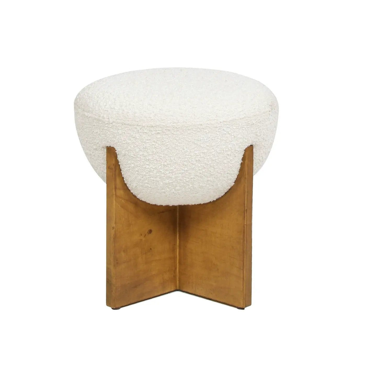 Bali Round Upholstered Ottoman | 2 Pieces | Rubberwood & Plywood | Living Room