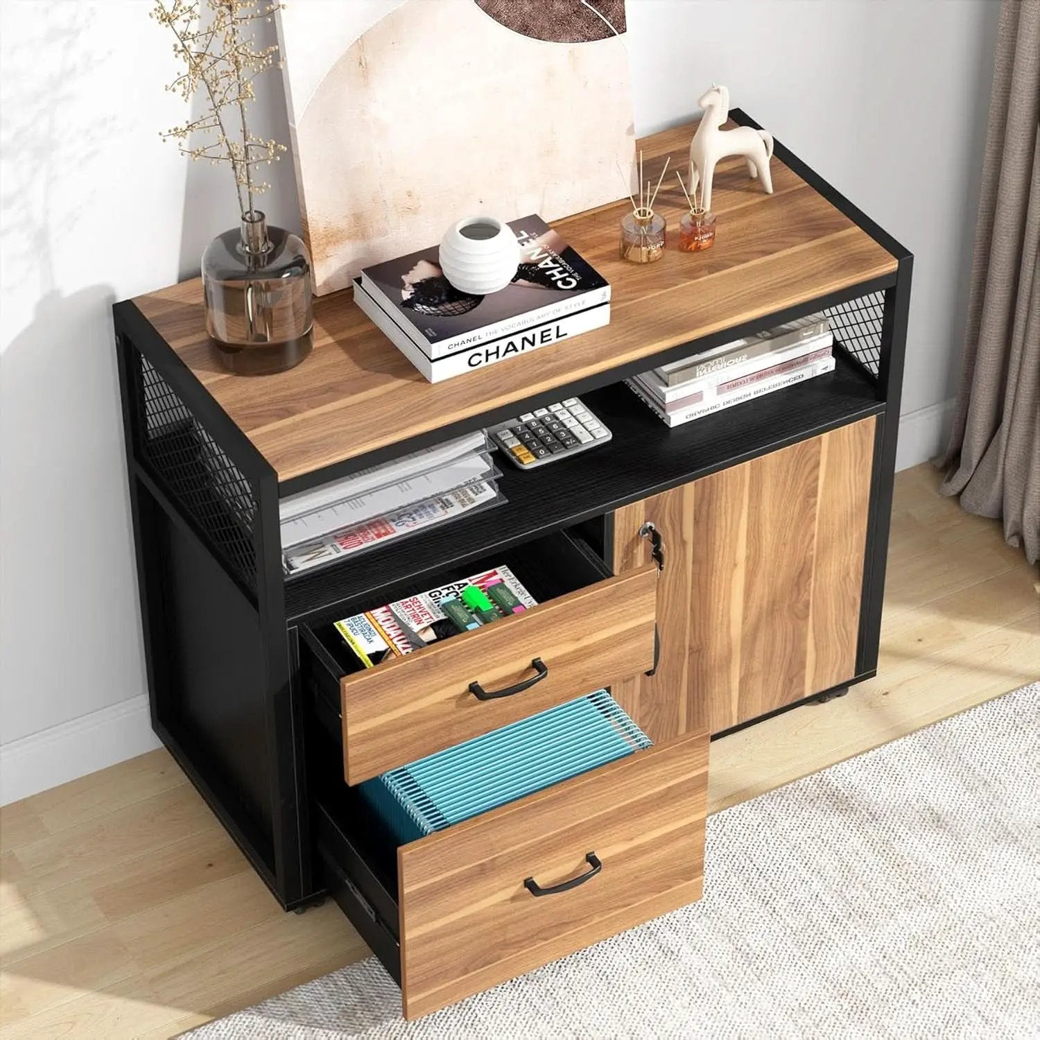 Lockable Lateral File Cabinet With Drawers For Letter Size from PriceLows™
