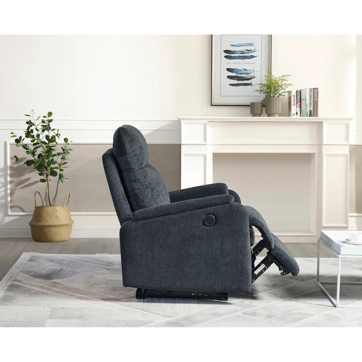 Power Recliner Chair | USB Charge Port | Modern Design | Compact Lightweight Single Chair