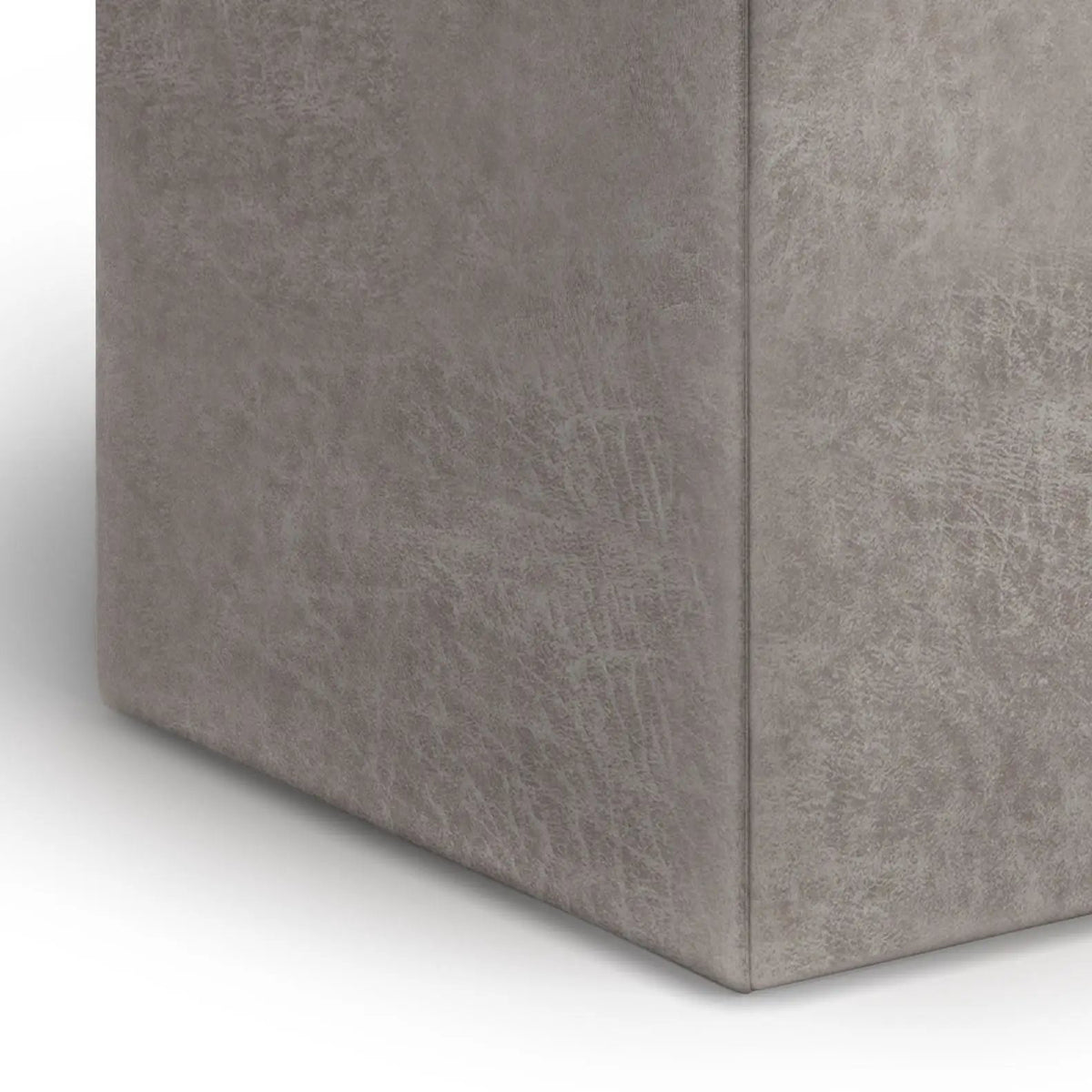 Rockwood Upholstered Cube Ottoman | Flip Over Serving Tray | Large Interior Storage | 16.9 Inch Cube