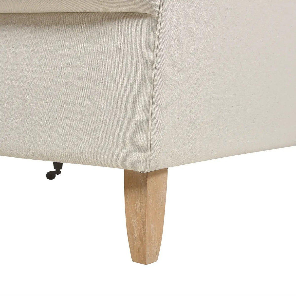 Alana L-Shape Reversible Sectional Sofa | 88 x 62 x 33 in | Living Room Furniture | Light Beige