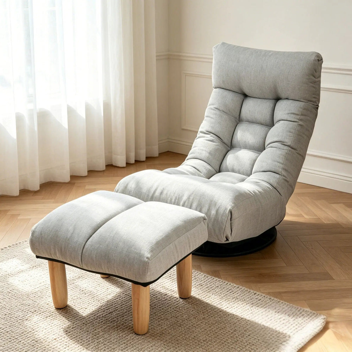 Adjustable Reclining Floor Chair | Metal Frame | Folding