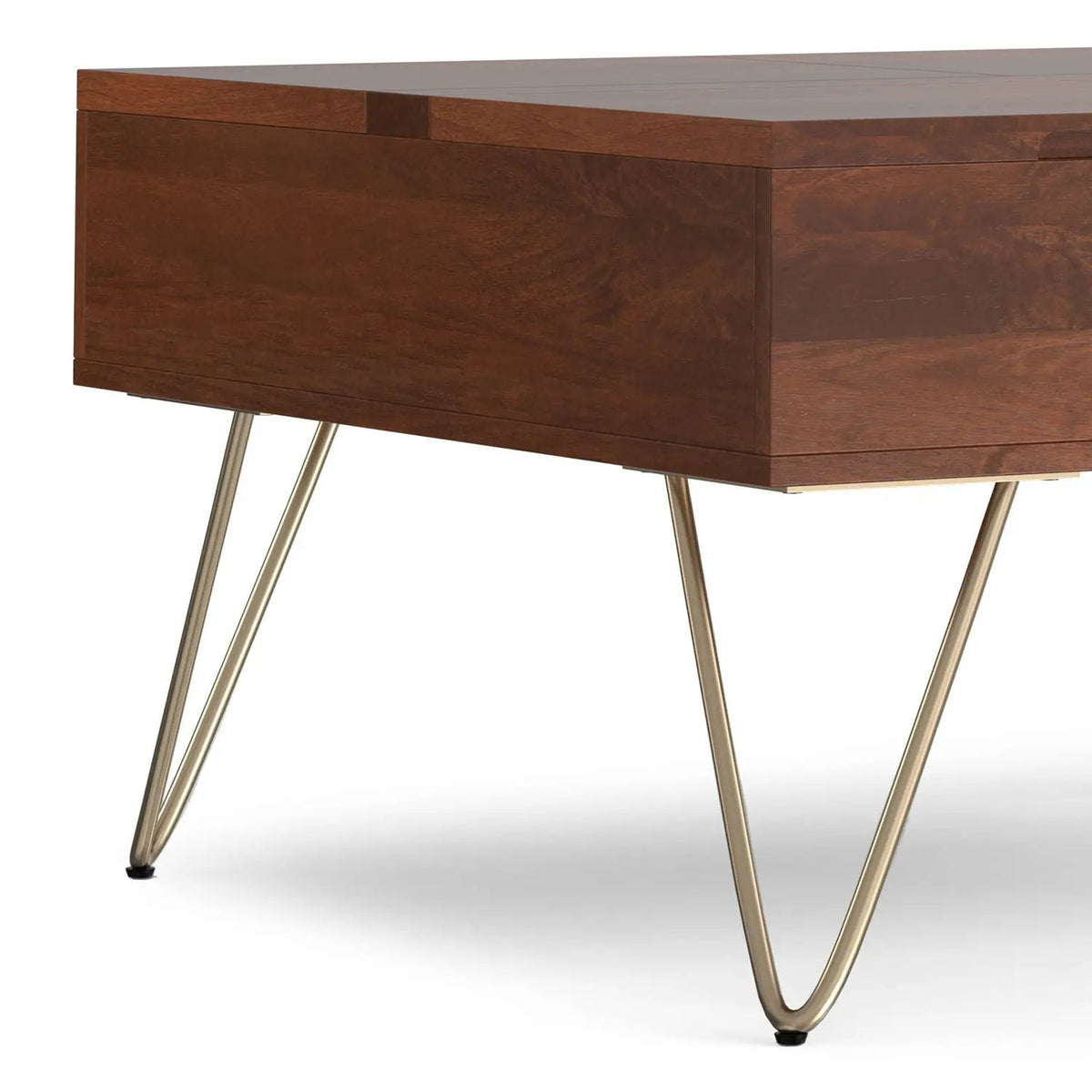 Hunter Lift Top Coffee Table | Handcrafted Solid Mango Hardwood | Split Lift Top | Large Storage Area