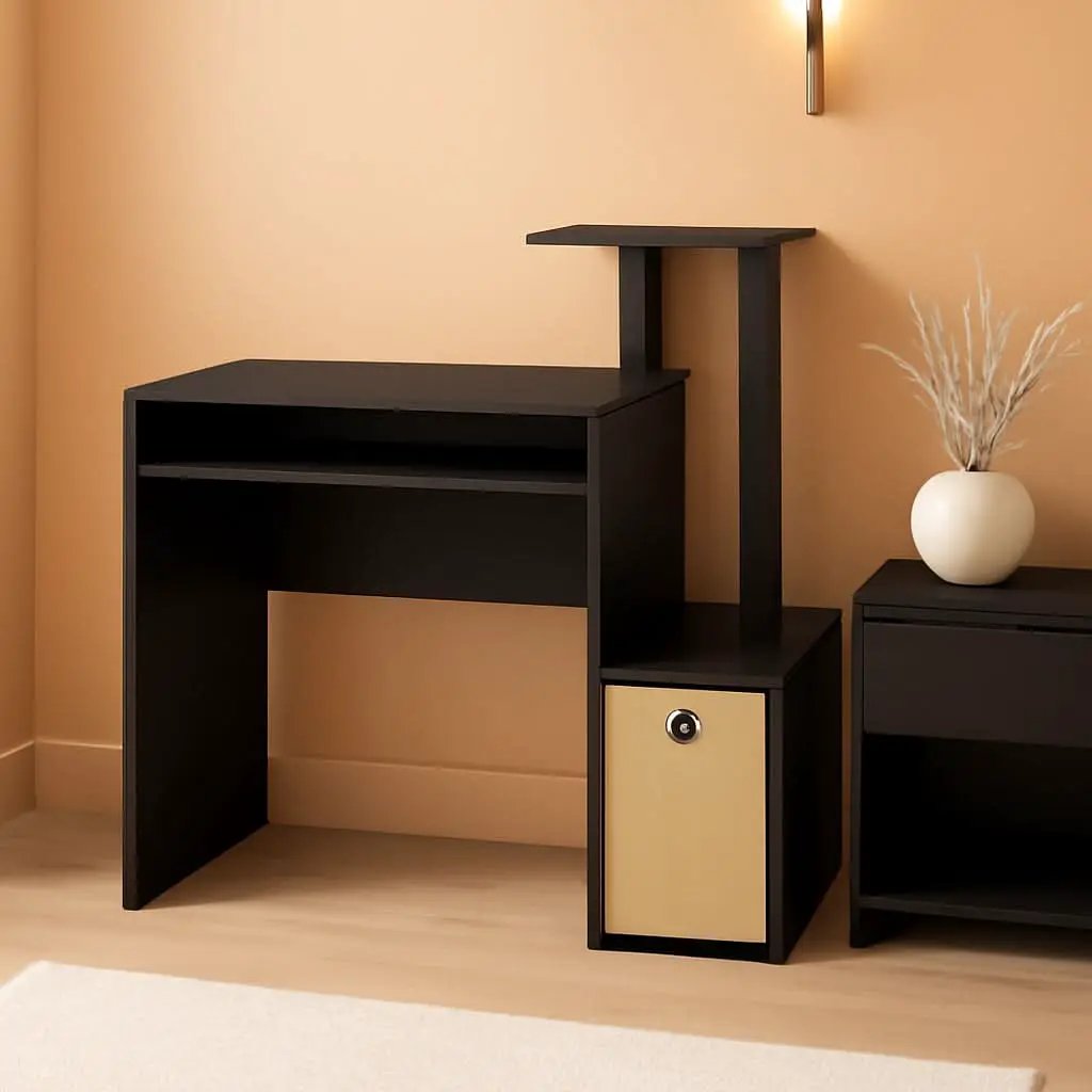 Econ Multipurpose Home Office Writing Desk Black Brown from PriceLows™