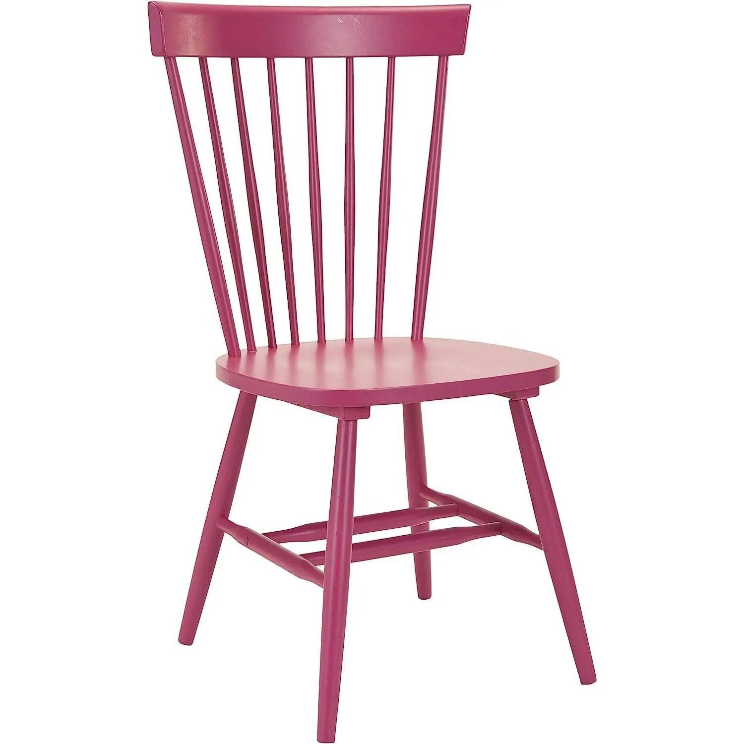 Raspberry Pink Spindle Side Chair Set of 2 Solid Oak from PriceLows™
