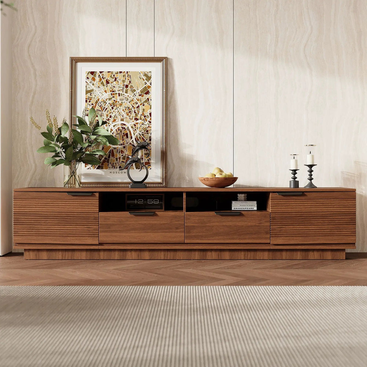 TV Stand | Deep Drawers | Cable Management | Soft Close