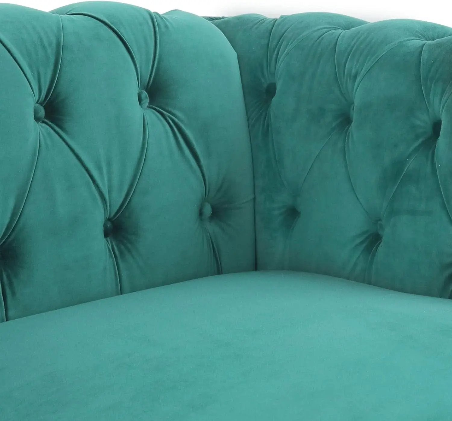 Green Velvet Chesterfield Living Room Set Including Sofa Loveseat and Club Chair from PriceLows™