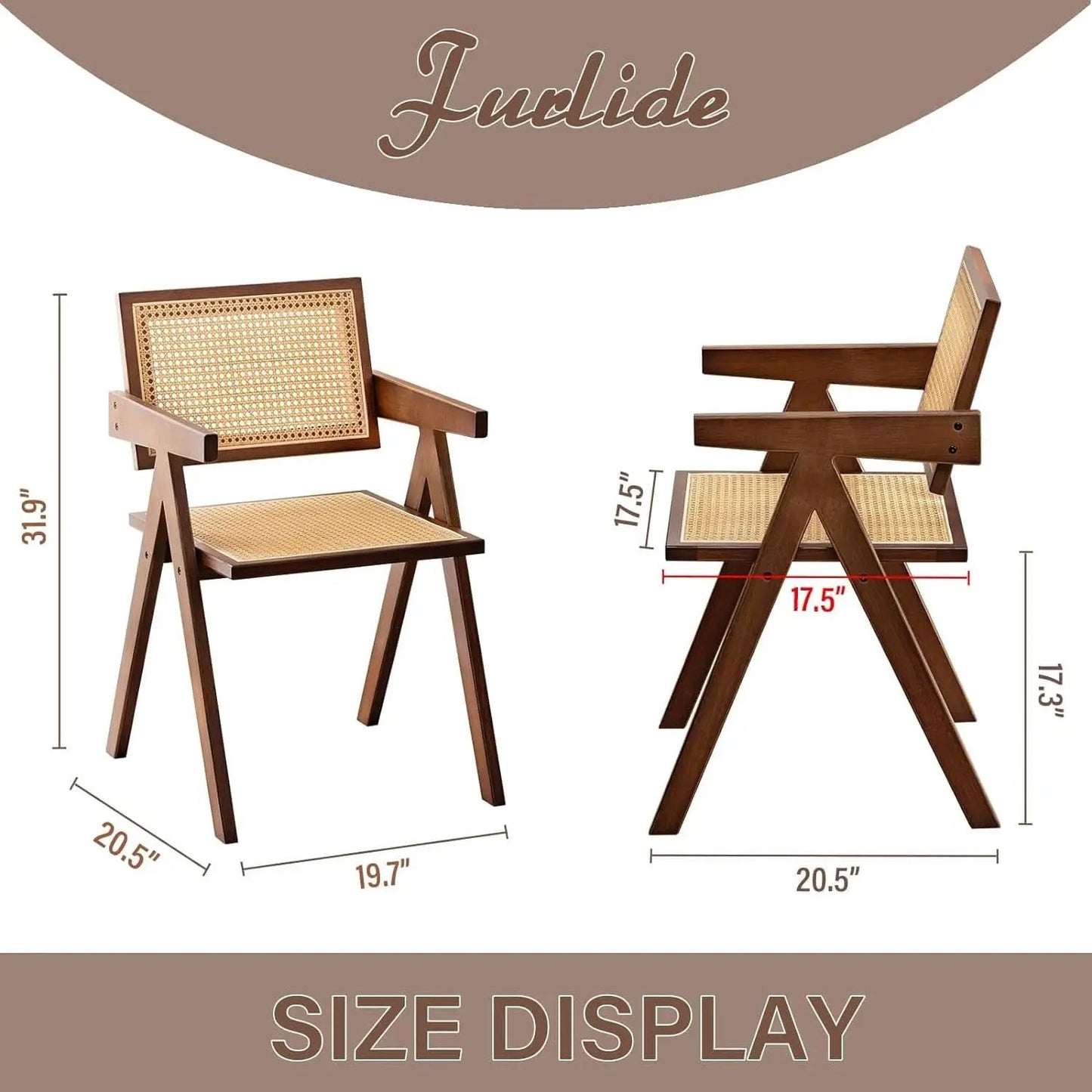 Brown Rattan Accent Chairs Set Of 2 For Indoor Outdoor Use from PriceLows™
