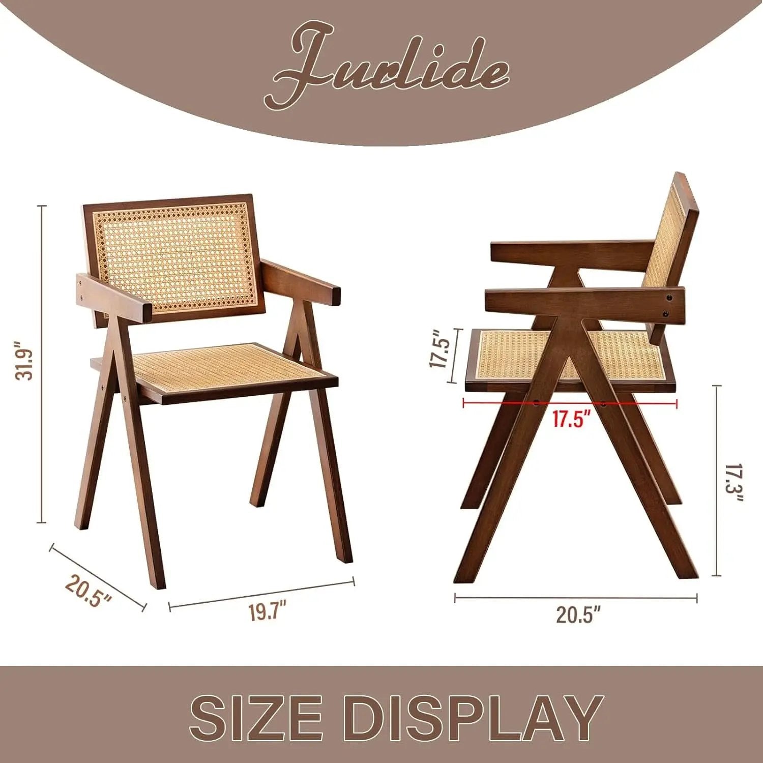 Brown Rattan Accent Chairs Set Of 2 For Indoor Outdoor Use from PriceLows™