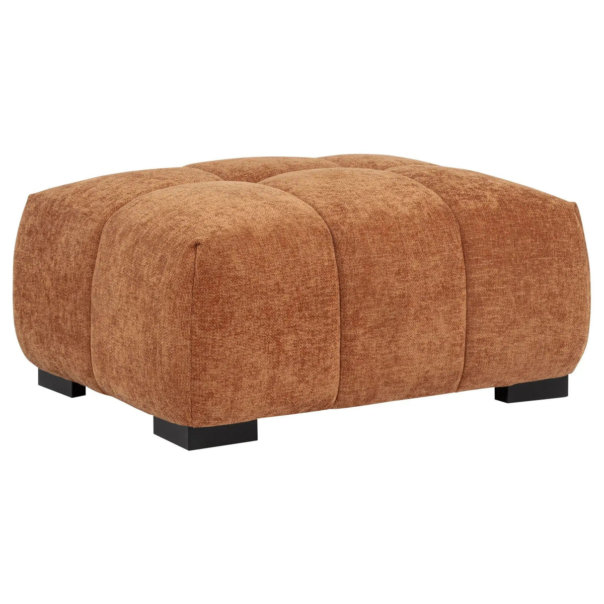 Octavia Upholstered Rectangular Ottoman | 39 x 30.5 x 17.5 in | Living Room Furniture | Orange