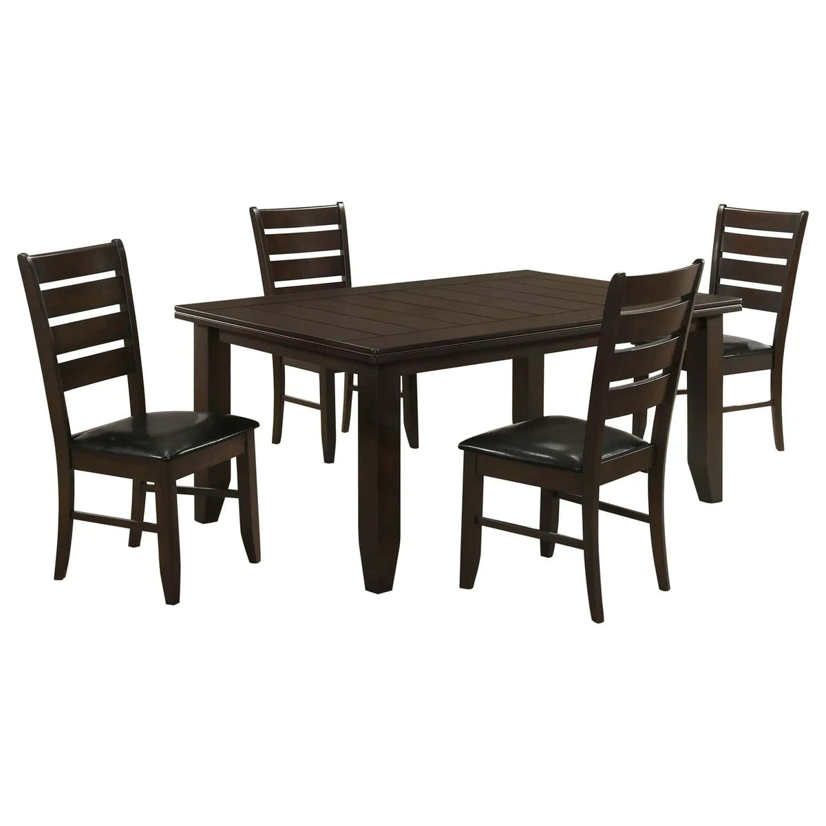 Dalila 5-piece Rectangular Dining Table Set | 5-Piece Set | Solid Wood | Cappuccino