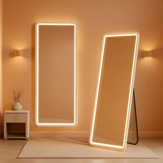 64 Inch Full Length Mirror With LED Lights Aluminum Frame 3 Color Temperatures from PriceLows™