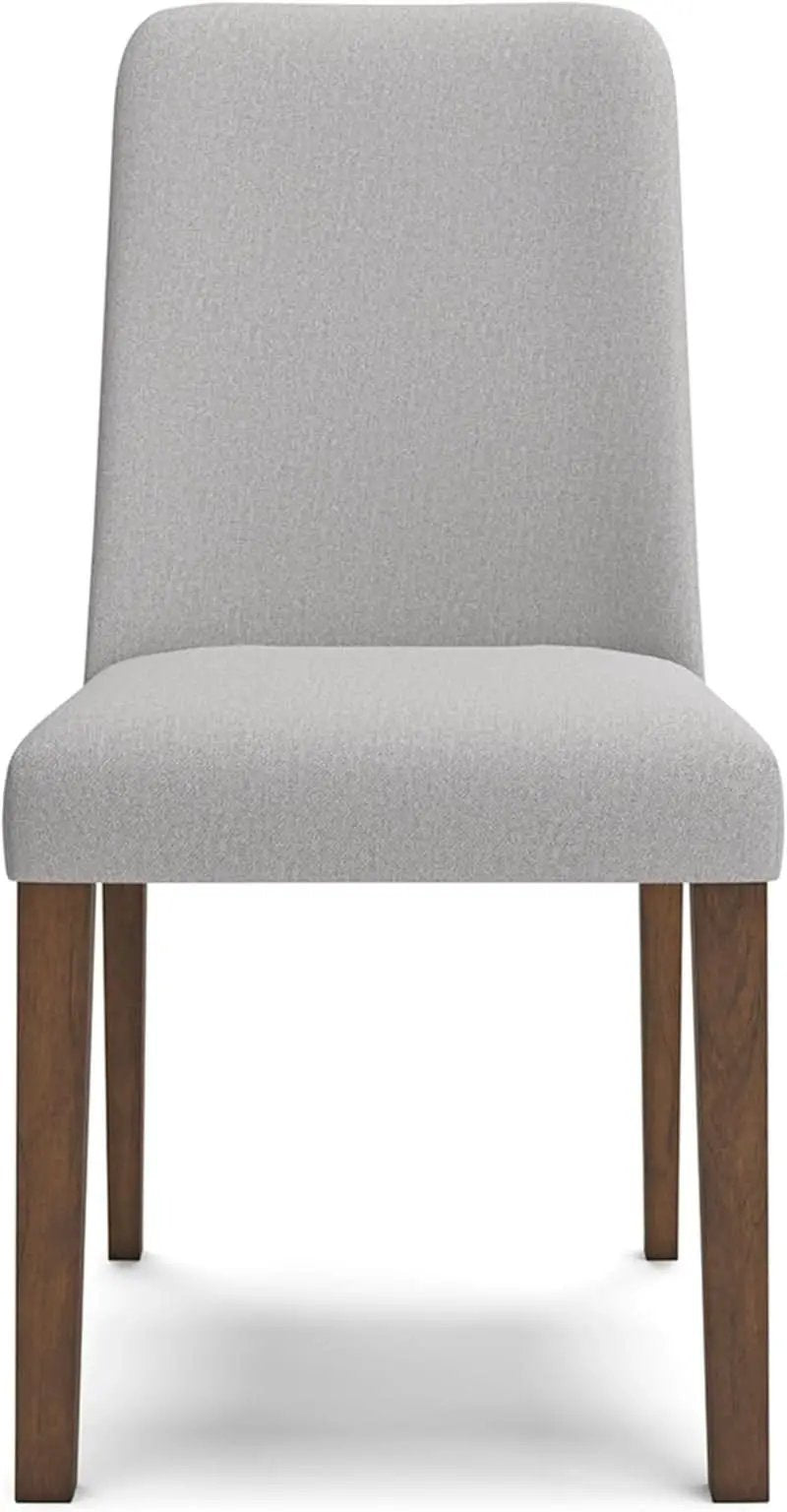 Lyncott Upholstered Side Dining Chair Set of 2 Cream Brown Foam Cushion from PriceLows™