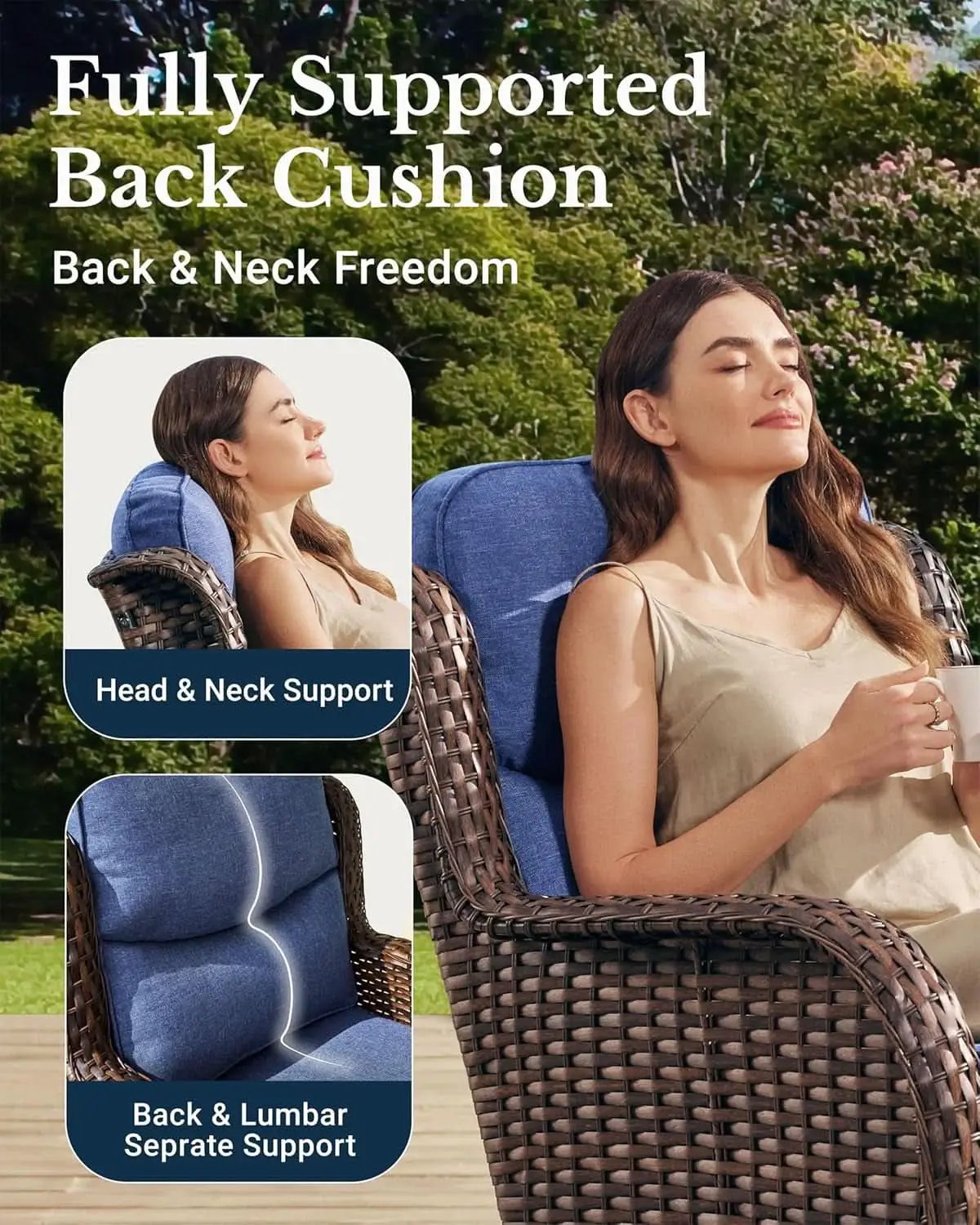 Luxury Outdoor Patio Furniture Set with Thick Cushions from PriceLows™